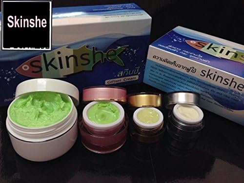 Gift Set : 3 Sets X 7 Days Result 4 in 1 Set Shinete Skinshe Cream Pack Whitening Lightening Reduce Dark Spot Melasma[Get Free Tomato Facial Mask]M726