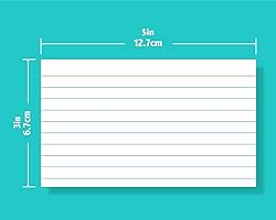 YIZUUN Index Cards 3x5, 300 Pack, Heavy Ruled Index