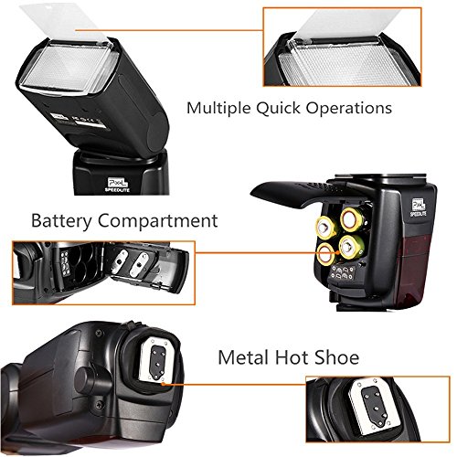 Pixel X800N Pro Wireless Flash Speedlite Master + Slave Flash Cameras TTL Flash Speedlite for