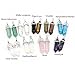 Wholesale 18 PCS Assorted Genuine Natural Quartz Stone Healing Point Reiki Chakra Pendants Bulk for Jewelry Making