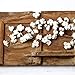 VGIA 5FT Natural Cotton Christmas Garland - Adjustable Stems - Farmhouse Rustic Decor - Wedding Decoration