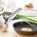 Kitchen Shears and Herb Scissors Set - Heavy Duty Easy Function Come Apart Multipurpose Culinary Scissors in Stainless Steel with Blade Covers for Meat Poultry Fish Herbs Nuts by COMPV