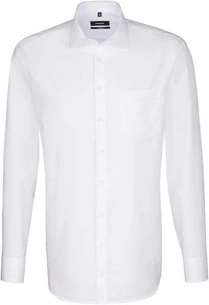 Seidensticker Herren Hemd Bugelfrei Comfort Schwarze Rose Mit Kent Kragen In Weiss 01 3124 Amazon De Bekleidung