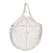 STONCEL Pack of 2 Cotton Net Shopping Tote Ecology Market String Bag Organizer (White)