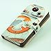 iphone 4S Case BB-8 BB8 Droid Robot Pattern Leather Wallet Credit Card Holder Pouch Flip Stand Case Cover For IPHONE 4 4S