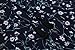 BEAUTYTALK Women's Scoop-Neck Floral Long-Sleeve Short Straight Dress, Navy Blue, X-Large