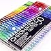 CHROMATEK Glitter Pens 100 Set Best Colors. 200% The Ink: 50 Gel Pens, 50 Refills. Super Glittery Ultra Vivid Colors. No Repeats. Professional Art Pens. New & Improved.