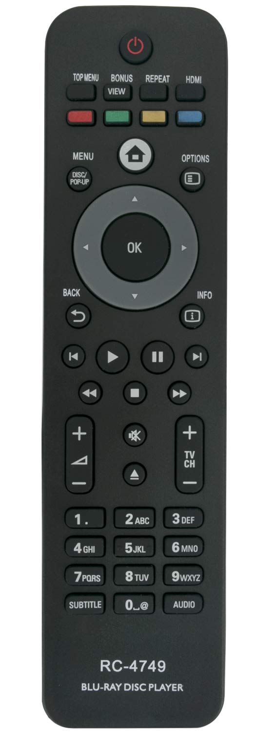 ALLIMITY Remote Control 996510025848 Replaced for Blue-ray Disc player RC4749 RC4749/01 BDP2500 BDP3000 BDP3280