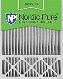 Nordic Pure 20x25x5HM13-2 20x25x5, MERV 13, Honeywell Replacement Air Filter, Box of 2, 5-Inch