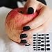 DIY Nail Salon Goods Shine Surface Classic Black 24 Pcs Sweet Carnival Candy Short False Fake Nails Full Tips Finger Nails B