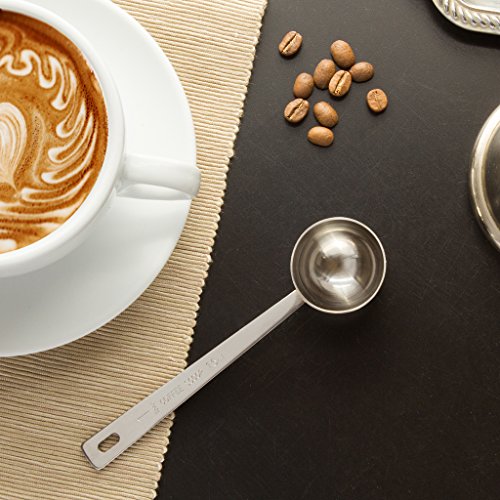 Amerigo Premium Coffee Scoop, Stainless Steel Measuring Coffee Spoon, Long Handled Coffee Scoop for the Best Usage - Thumbnail 4