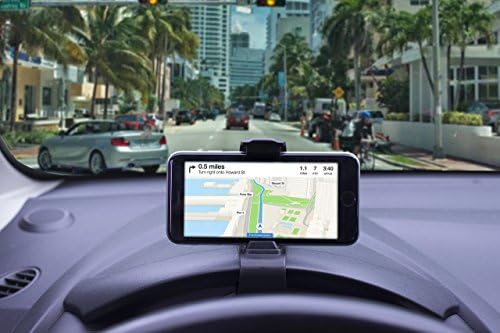 Heads Up Display Simulating Smartphone Car Dashboard Mount by DashClip: fits iPhone 8, 7, 7plus, 6, 6s, 6 plus,5, 5s, 5se, and Galaxy s6, s7,s8