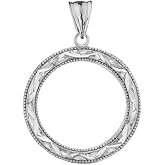 Claddagh Gold .925 Sterling Silver Sparkle Cut 3/4 Open Circle Pendant