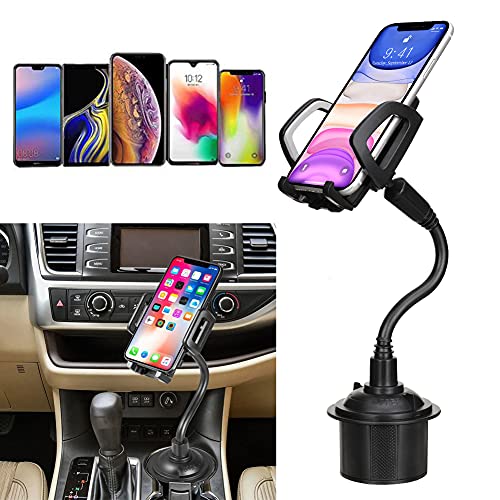 Cup Holder Phone Mount, Cup Phone Holder for Car, Phone Cup Holder for Car 360 Degrees Rotation Car Cradle for iPhone 12 Pro/11 Pro Max/XS/XR/X/8/7, Samsung Galaxy, Moto, etc.