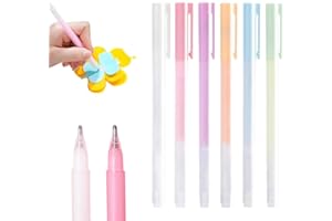 Pousbo Quick Drying Color Spot Glue Pen, 2024 New Quick Dry Roller Glue Pens, Easy Control Precision Glue Pens for Scrapbooking, Craft Glue Supplies Glitter Pens Handmade Stationery (6 Pcs)