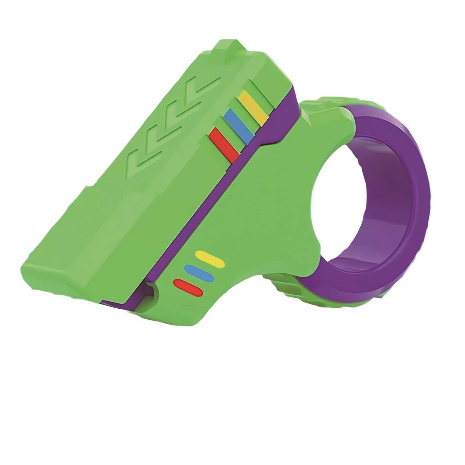 3D Printed Fidget Slider Toy Gun - Fidgets Finger Toys for Adults, Portable Funny Stress Anxiety Pressure Relief Toy Product Gift for Christmas Men Women Autism ADHD, Green