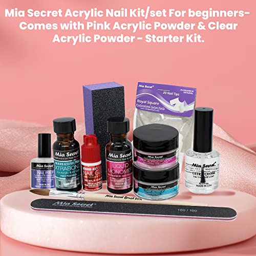 Mia Secret Acrylic Nail Kit/set For beginners Nails Kit With Pink