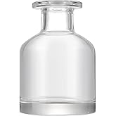 150ml/5oz Clear Round Glass Diffuser Bottle Empty Refillable Fragrance Storage Container Jars Replacement Diffuser Sets for DIY Home Bathroom Shelf Decor