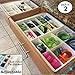 Uncluttered Designs Adjustable Drawer Dividers for Utility & Junk Drawer Kitchen and Office Storage & Organization (White, 2 Pack)