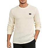 ZAFUL Men's Long Sleeve Sweatshirt Jacquard Patch Pullover Crew Neck Top Casual Fashion Fall Shirt
