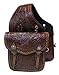 Equitem Dark Oil Floral Rosette and Basketweave Tooled Western Saddle Bagthumb 4