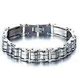 Heavy-duty Stainless Steel Men's Bike Chain Bracelet Jewelry for Man Bold and Chunky