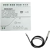 MHCOZY WiFi Temperature Controller with DS18B20 Sensor Probe,4 Channel Dry Contact Smart Relay Switch,Tuya App Remote,Compati