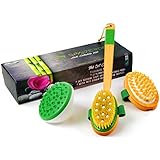 Cellulite Massager and Remover Brush Mitt Set - Anti Cellulite Massager, 100% Boar Bristle Dry Brush and Cellulite Brush - Get Rid Of Cellulite Naturally - Perfect As A Christmas Gift For Mom