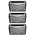 Veesun 3 Pack Wall Mount Single Pocket File Holder Organizer, Black