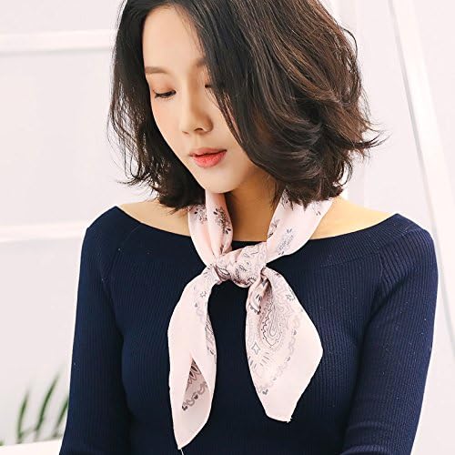 Small women spring scarves MS all-match small towel turban scarf occupation decoration Square 70cm airline stewardess scarf,Pink Birthday present valentine's day