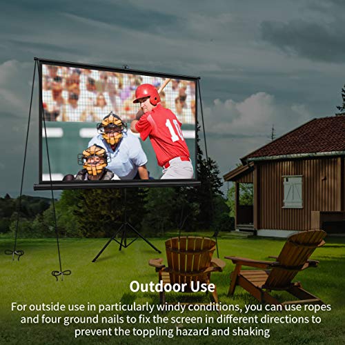 Projector Screen, Keenstone Projection Screen 4K 16:9 HD Foldable Wrinkle-Free Portable Movies Screen for Home Backyard Theater Outdoor Indoor (100 Inch)