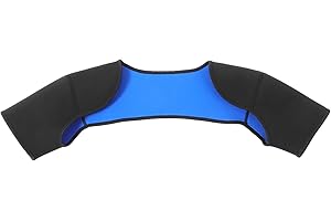 DIYEAH SBR Double Shoulder Protection Shoulder Sleeve Harness Brace Support Pads for Outdoor Mountaineering Sports (Black, Size L) Athletic Support for Basketball, Weightlifting, Out