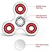 Elec3 Fidget Spinner Tri-Hand Spinner with Premier Ceramic Bearing & Fidget Toy for Relieving ADHD, Anxiety, Boredom and Adult Children (White and Red)