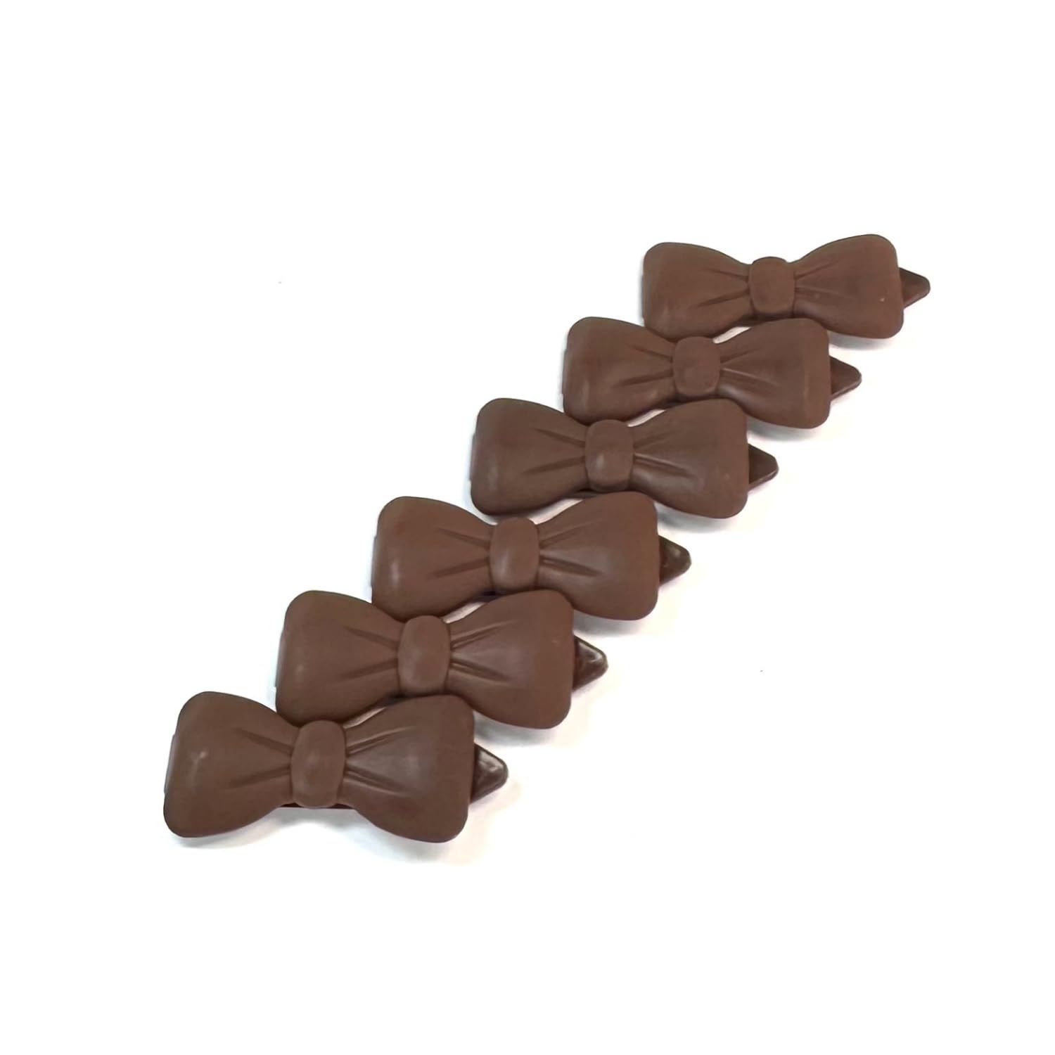 Hair Bow Hair Clip for Pets Dog Hair Clip 6 Pieces Cinnamon Brown 17