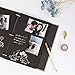 Scrapbook Photo Albums Linen Refillable Scrap Book DIY Scrapbooking Vintage Black Pages Memory Guest Book Back to School Gifts Birthday Gifts for Mum Wedding Anniversary Presents for Men Women