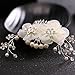 Infasea Rhinestone Flower Hair Clip Crystal Wedding Brides Leaves Hair Comb Pins Pieces Accessories