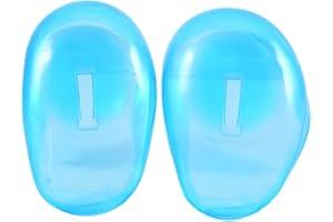 Ear Cover Protector, 2pcs Blue Ear Cover Anti Staining Plastic Guard Protects Ear Protectors Waterproof Ear Covers Earmuffs F