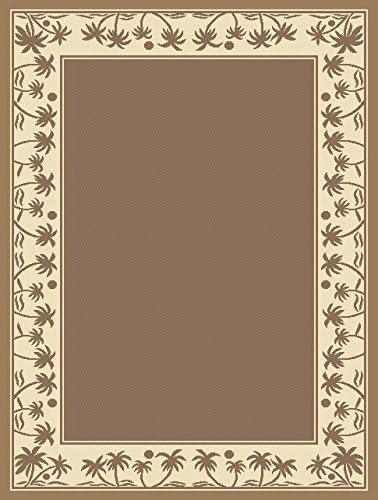 Persian Weavers 5 x 8 Bahamas High End Indoor & Outdoor Rug - Terracota44; Mocha & Black