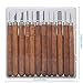 VIENNAGE 12 Set SK5 Carbon Steel Wood Carving Tools Knife Kit - Kids & Beginners with Reusable pouch (12 SET)
