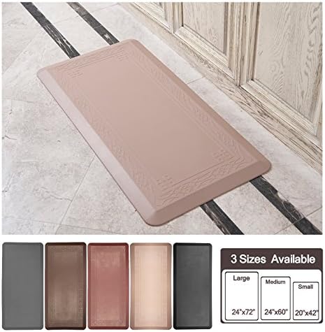 Grand Era Anti-Fatigue Comfort Mat Ergonomically Engineered Mat, Perfect for Kitchen, Bathroom or Workstations, 20" x 42", Beige