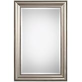 Moss + Fig Gemma Champagne Silver Leaf Wall Mirror | Rectangular Wall Mirror in Antiqued Champagne Silver Leaf Finish (24 in.