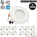 Parmida (12 Pack) 6 inch LED Adjustable Gimbal Downlight, Dimmable, 15W (120W Replacement), Rotatable Eyeball Retrofit Recessed Trim, 5000K (Day Light), 1060LM, Energy Star & ETL-Listed