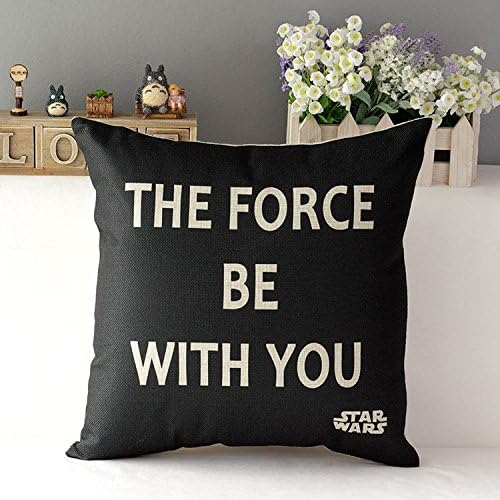120g 45cm Fashion Star Wars The Force Be With You Linen Fabric Throw Pillow Cover Hot Sale Wedding Gift 18 Inch New Home Decor Sofa Back Cushion Car Waist Pillowcase (8)