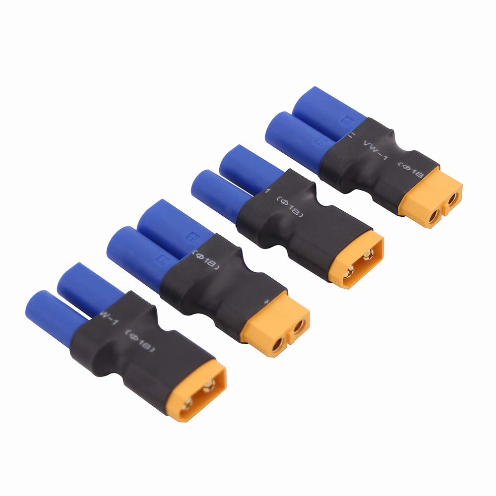 OliRC 4pcs XT60 XT-60 to EC5 Male Female Connector Adapter(C154-4)