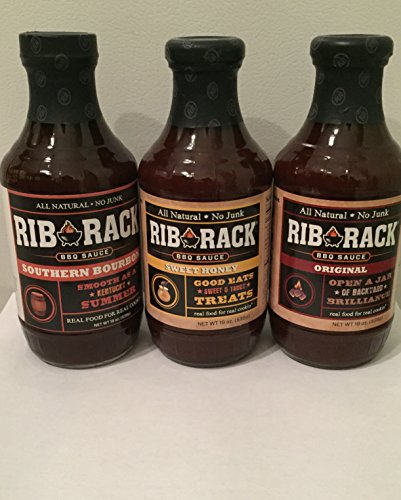 Rib Rack BBQ Variety 3 Pack Southern Bourbon, Sweet Honey an