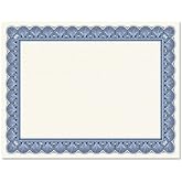 Fine Stationary Parchment Certificate Papers | Elite Blue &amp; White, 25 Count, 8.5" x 11", 60 lb. Text Stock, Laser Printer Compatible, For Office, School, and more