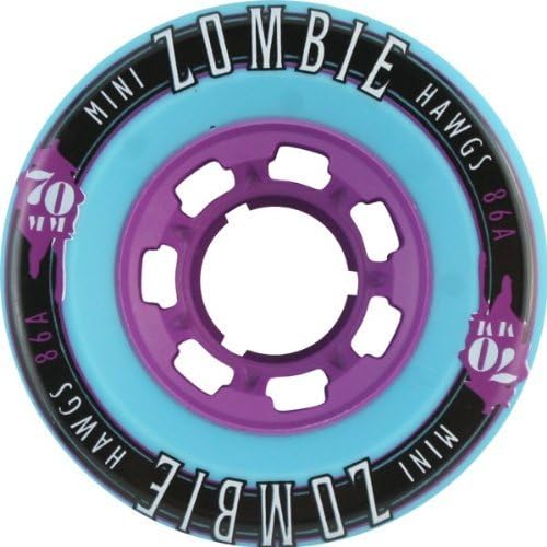 Hawgs Wheels Mini Zombie Teal Skateboard Wheels - 70mm 86a (Set of 4) by Hawgs Wheels