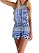 PAKULA® Women's Sleeveless Bohemian Casual Romper Short Jumpsuit