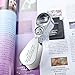 MSLAN 40X Full Metal Illuminated Jewelers Magnifier,Best Pocket Folding Magnifying Glass Jewelers Lens Eye Loupe with LED and UV Light(LED Currency Detecting/Jewelry Identifying Type)