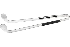 SLOW 'N SEAR Adrenaline Barbecue Company SnS Grills Slow ‘N Sear Charcoal Tongs - Cherry Picker with Rubber Handle - Long, Durable Metal Tongs with Angled Head for BBQ, Grilling, and Outdoor Cooking